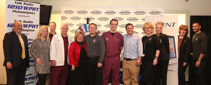 National Prosthodontics Awareness Week is celebrated by Drs. Balshi, Wolfinger, Pi Team and rich Zeoli with the WPHT Radio Staff