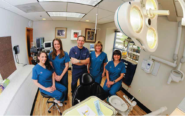 Photo of Dr. Glenn Wolfinger with the clinical team at Pi Dental Center Photo of Dr. Glenn Wolfinger with the clinical team at Pi Dental Center