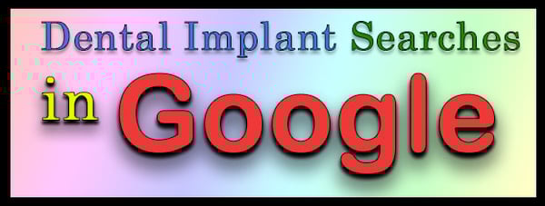 Dental implant searches in Google graphic